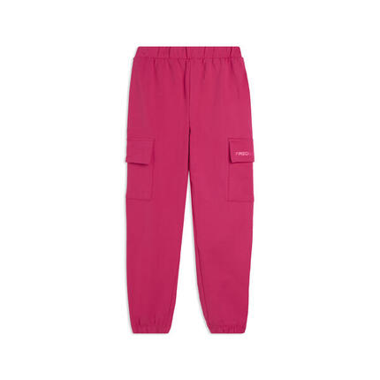 Pantalon cargo pour fille avec poches en coton extensible