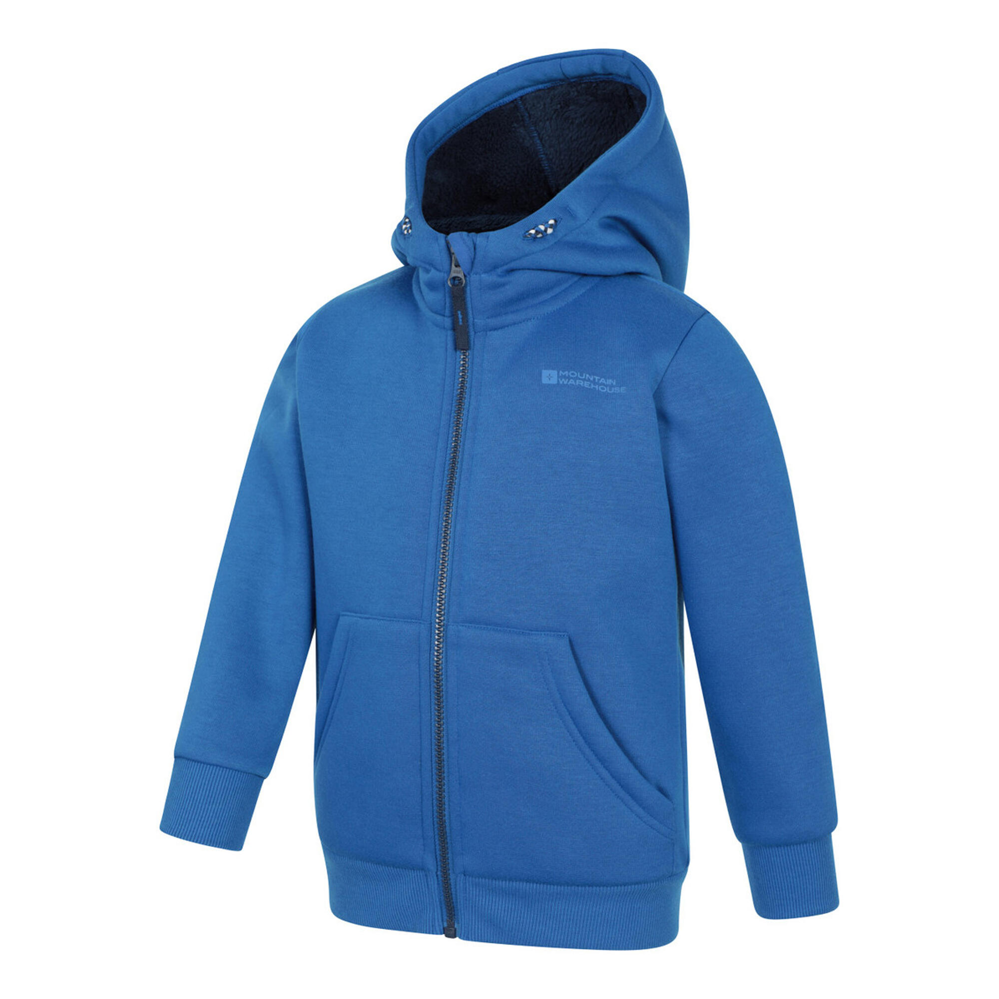 "Nordic II" Hoodie mit durchgehendem Reißverschluss für Kinder Blau 3/4