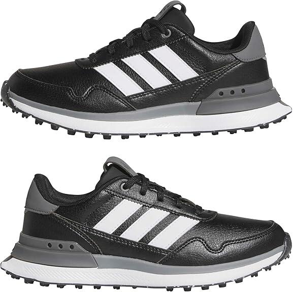 Adidas JR S2G 26, Sapatos de golfe para criança, Preto 4/7