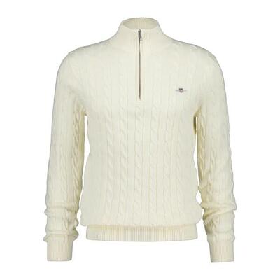 Pullover mezza zip in maglia di cotone Gant