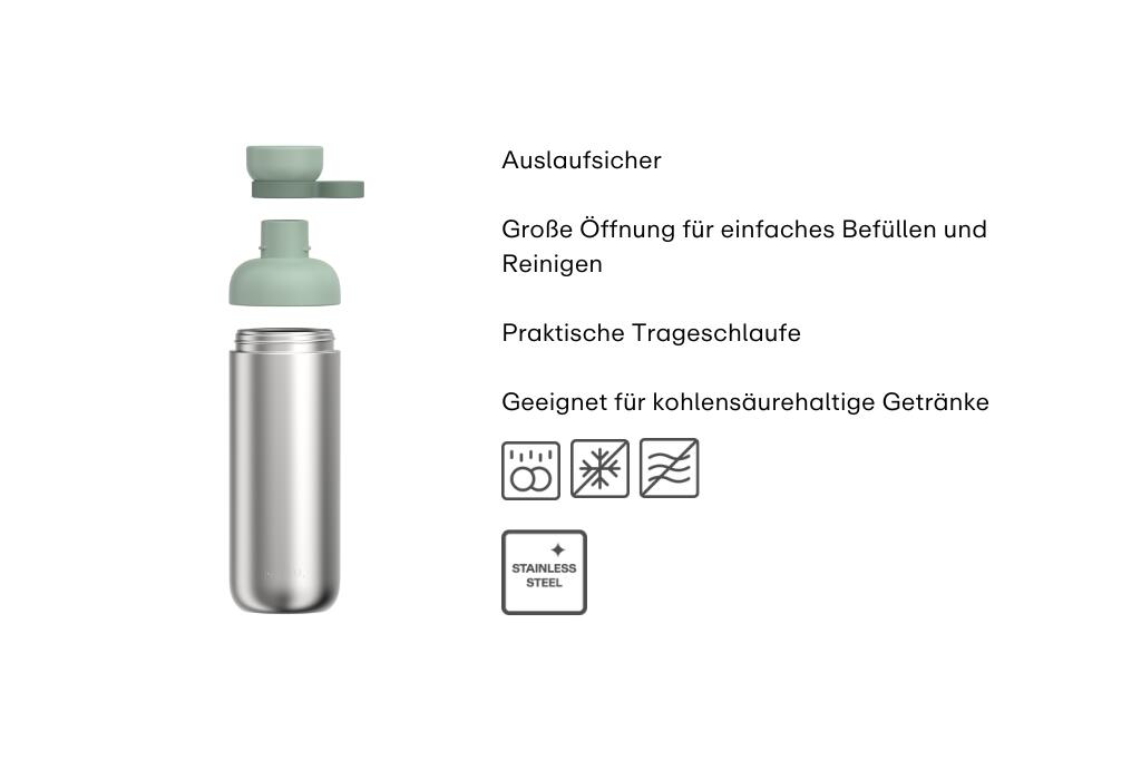 Mepal Vita 900 ml Trinkflasche Edelstahl - Vivid blue 2/7