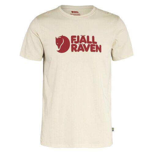 Camiseta Blanco Roto Fjallraven Logo Chalk White Práctica y Duradera 5/6