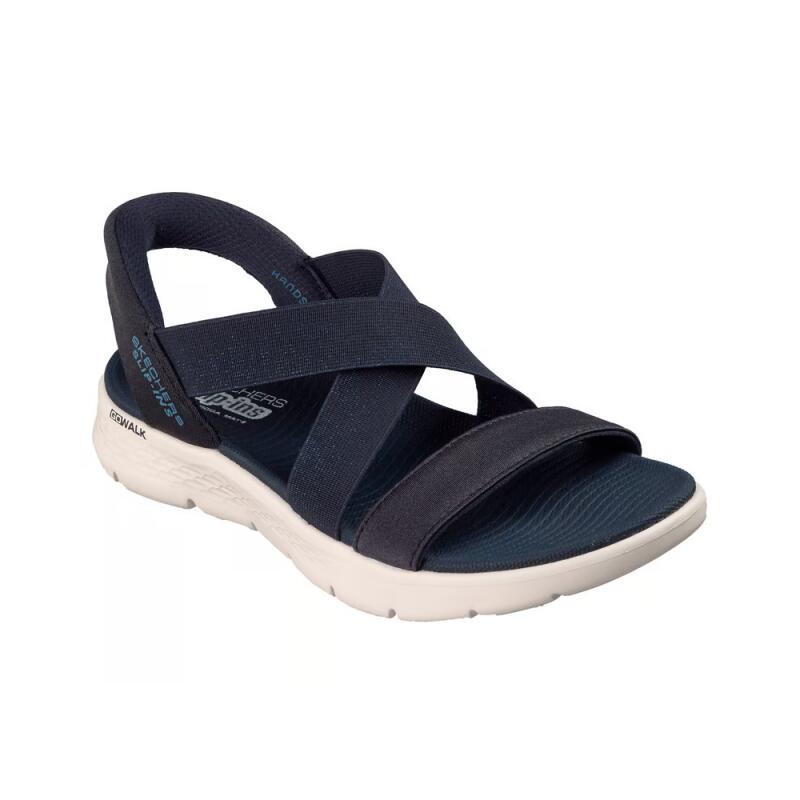 Sandales Plates Femme Skechers Go Walk Flex Sandal Bleu 2/4