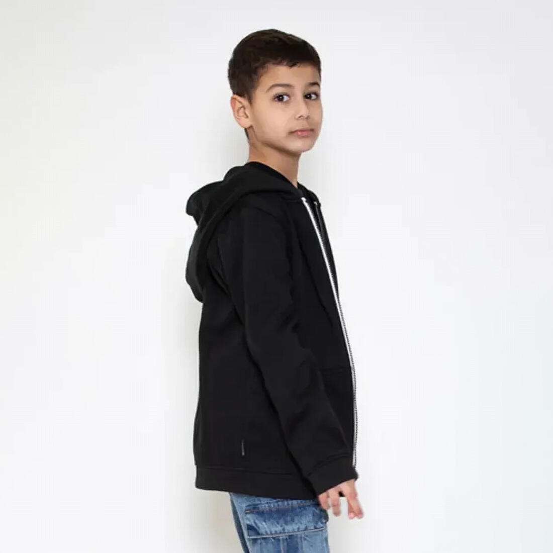 Felpa con cappuccio bambino Jamo Stade Toulousain nera 3/4