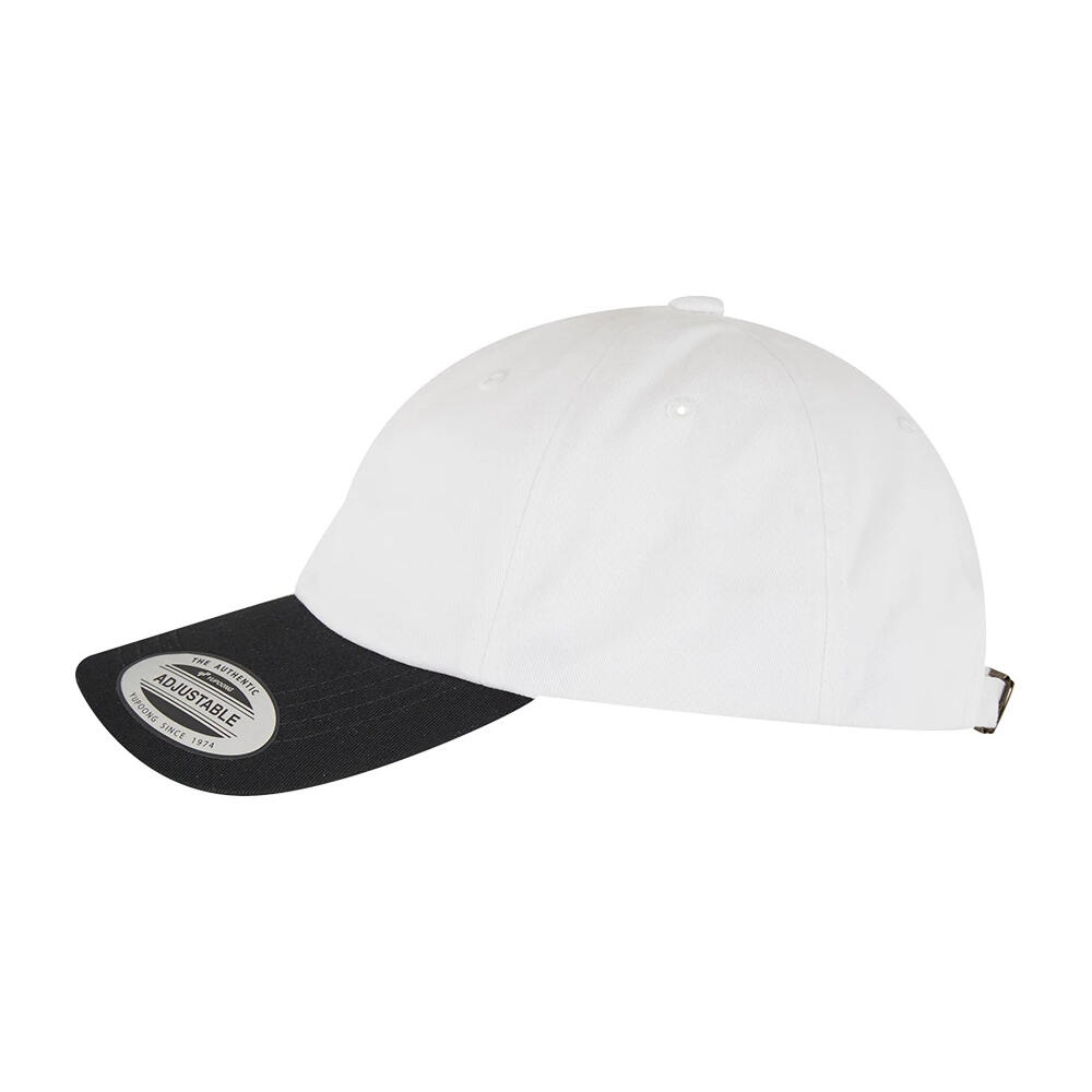 Yupoong Cappellino Da Baseball Classico Due Toni Basso Profilo Flexfit Bianco 3/4