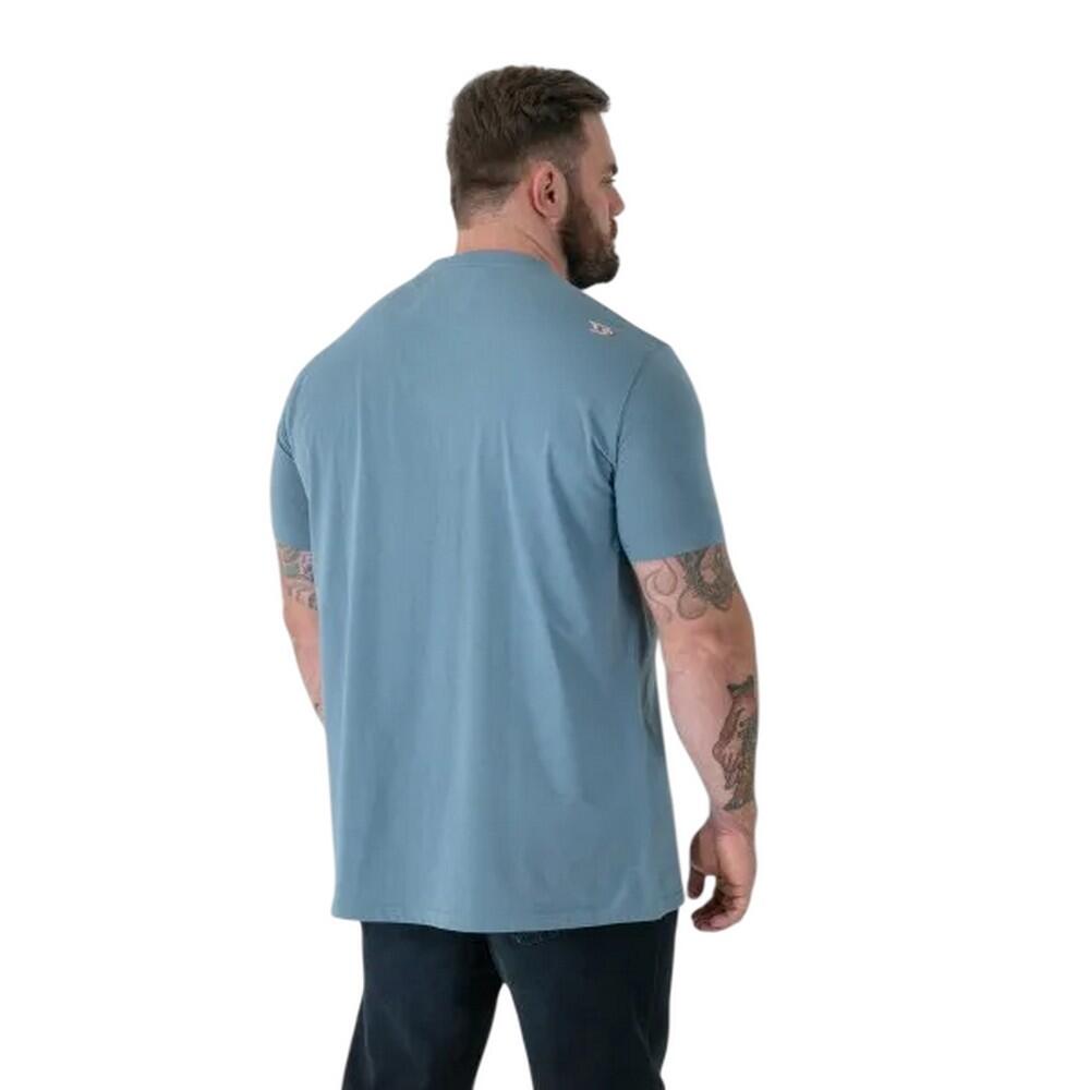 Mens Miller D555 Bearded Skull Kingsize TShirt (Light Teal) 3/3