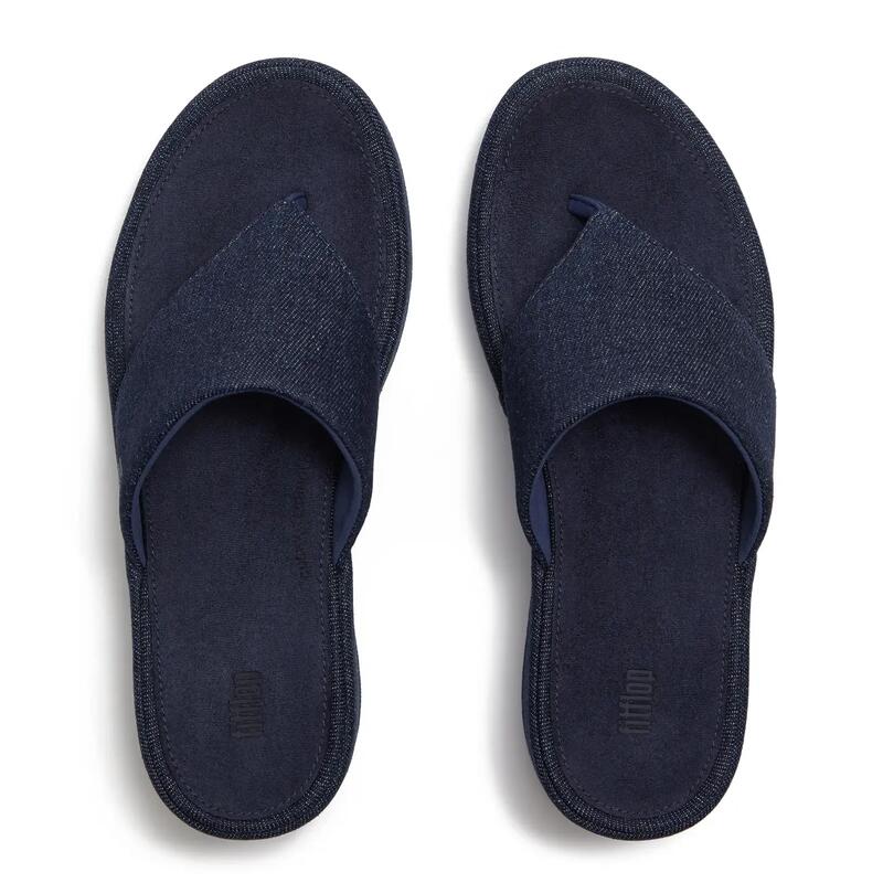 FITFLOP FitFlop Platfforms Denim Wedge Toe-Post Sandals  DONKERE DENIM 40
