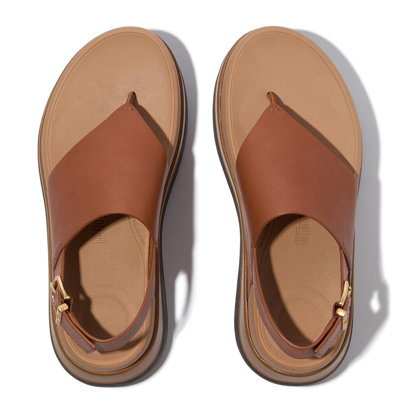Keilabsatzsandalen aus Leder mit Fersenriemen für Damen FitFlop F-Mode 5/7