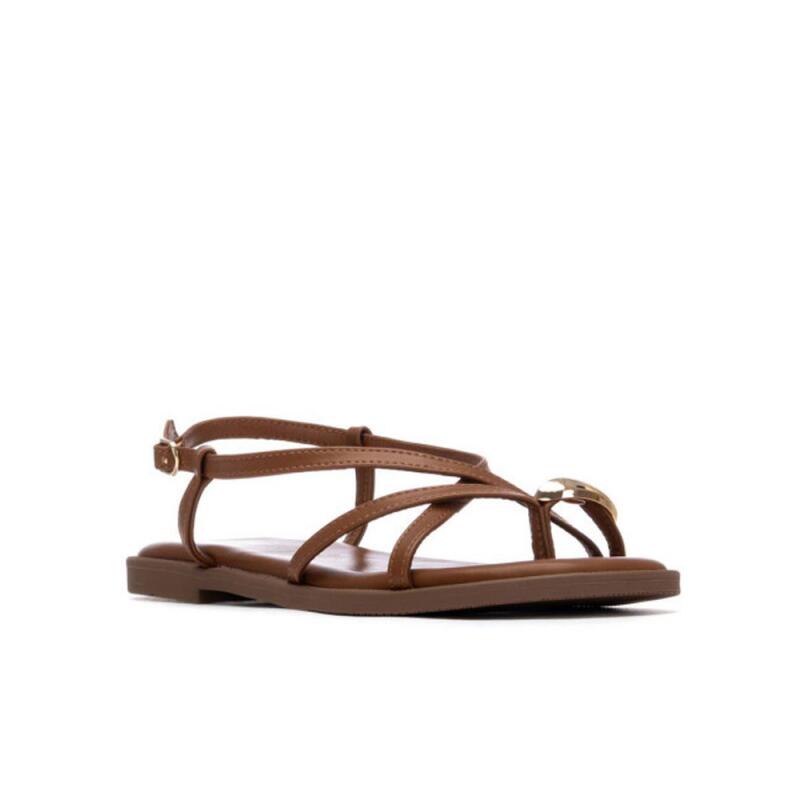 Platte Sandalen Dames Xti  Bruin 3/4