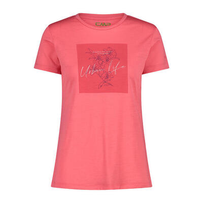 Dames t-shirt met ronde hals van merinowol cmp