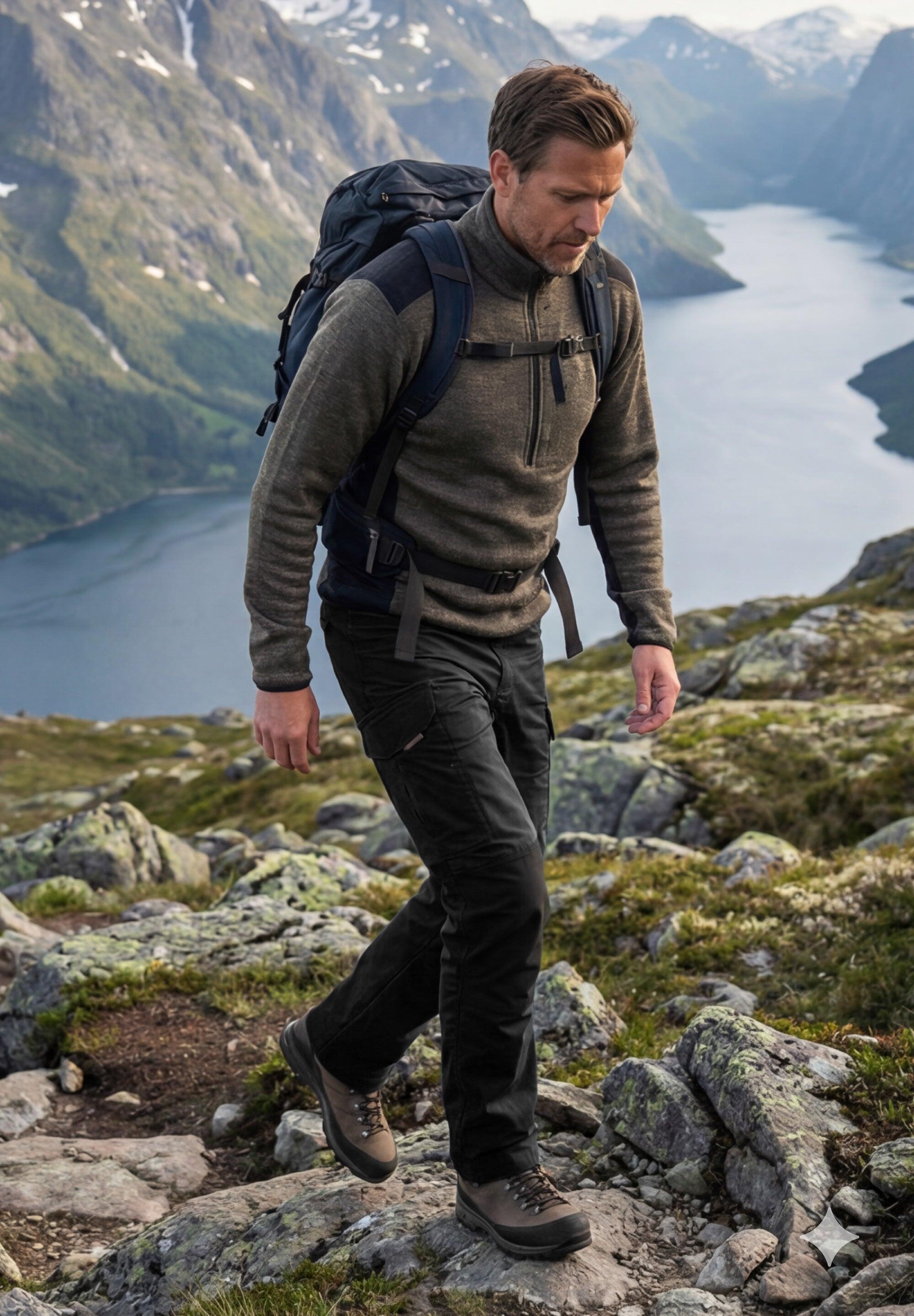 Pantalones de senderismo para hombre impermeables uso diario 5/5