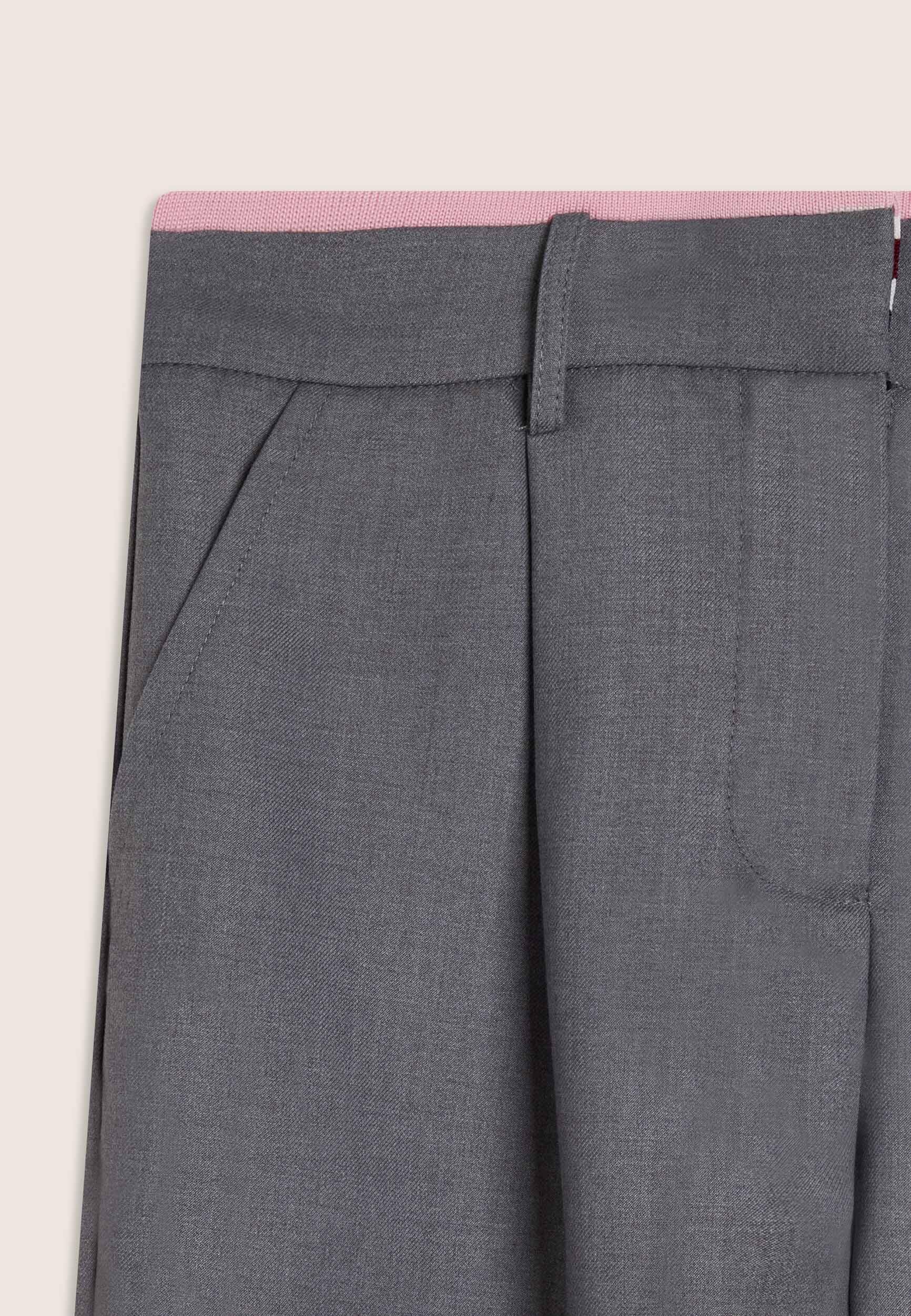 Pantaloni bambina wide leg con strass e dettagli a righe 3/3