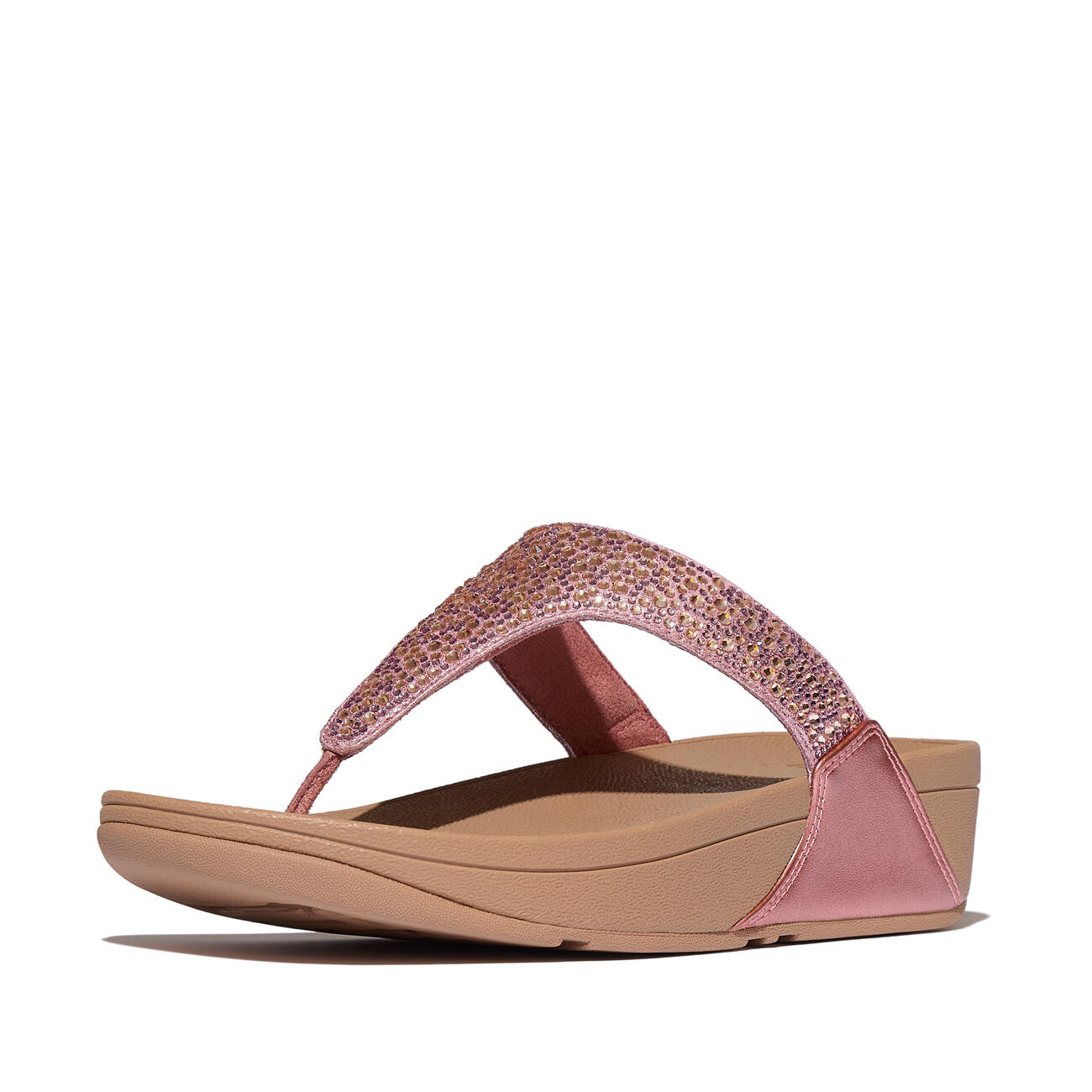 FITFLOP FitFlop Lulu Crystal-Mix Metallic Toe-Post Sandals  METALLIC ROESTROZE 3/7