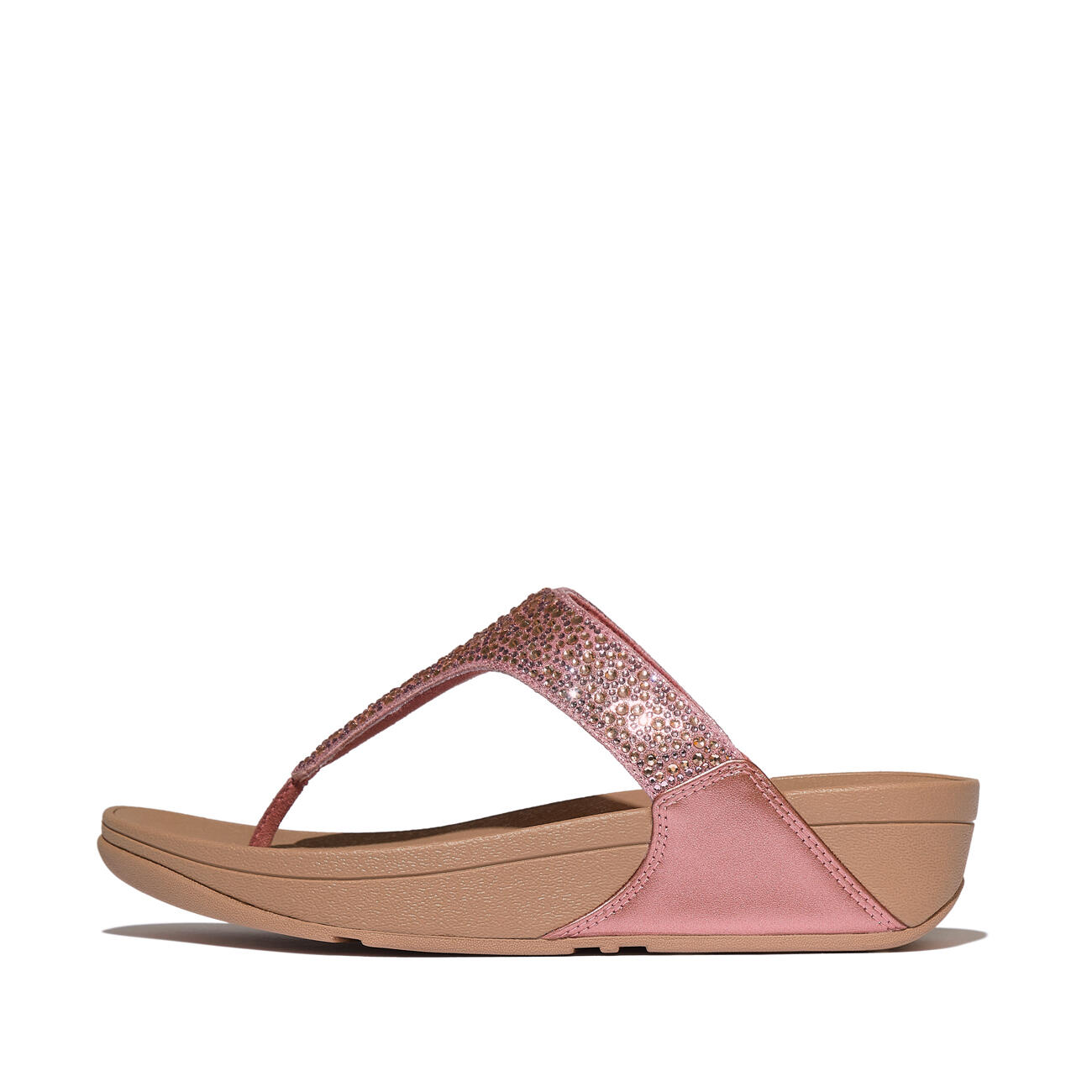 FITFLOP FitFlop Lulu Crystal-Mix Metallic Toe-Post Sandals  METALLIC ROESTROZE 4/7