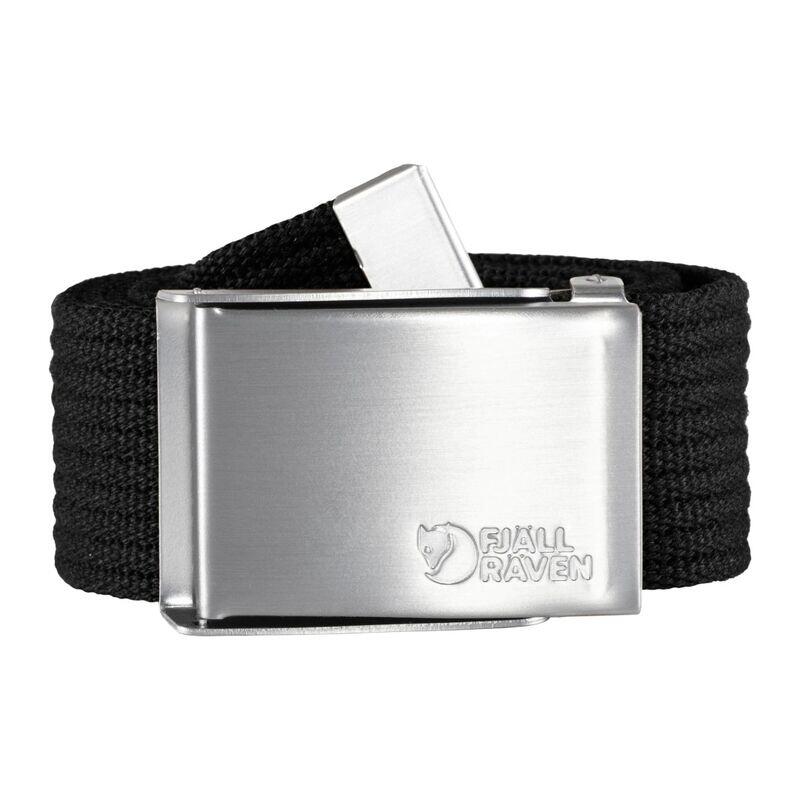Cinturón Negro Fjallraven Canvas Belt Black de Lona Ajustable 2/4