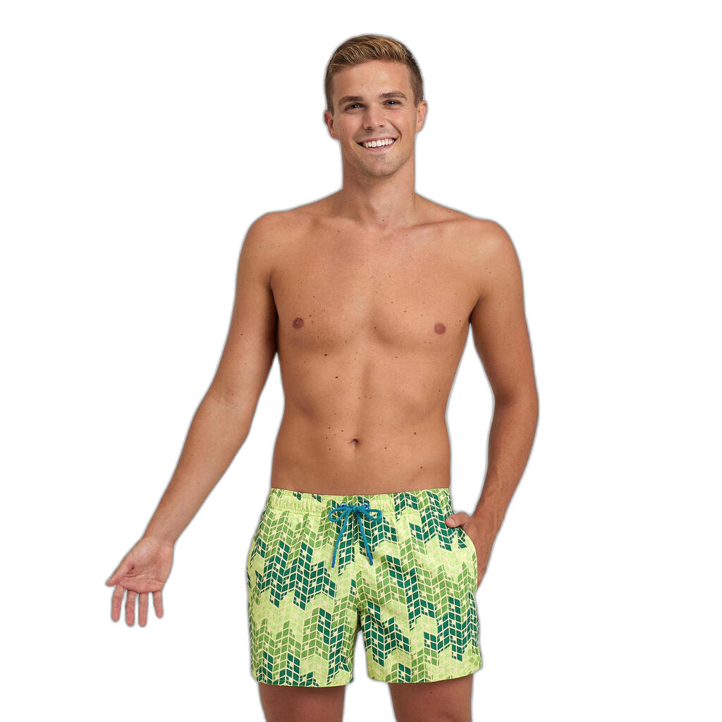ARENA Men's Quick-Drying Recycled Polyester Beach Shorts XL Soft Green/Multi