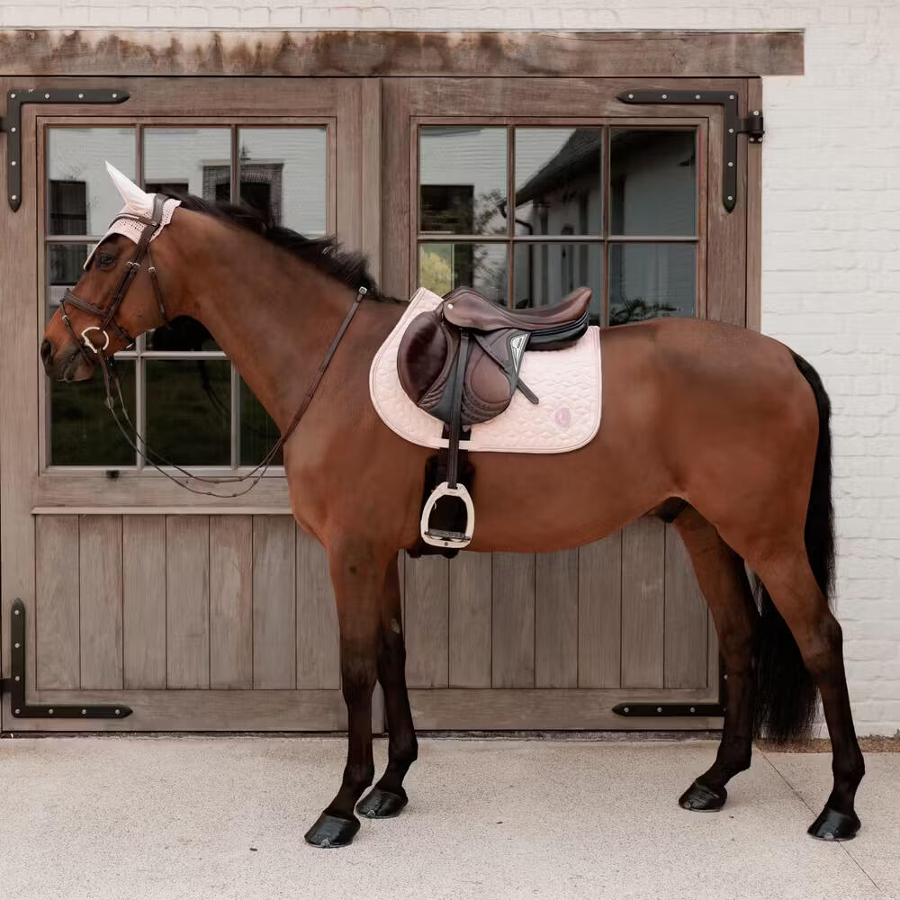 Zadeldoek glitter sprankelend jumping oude roos 2/7