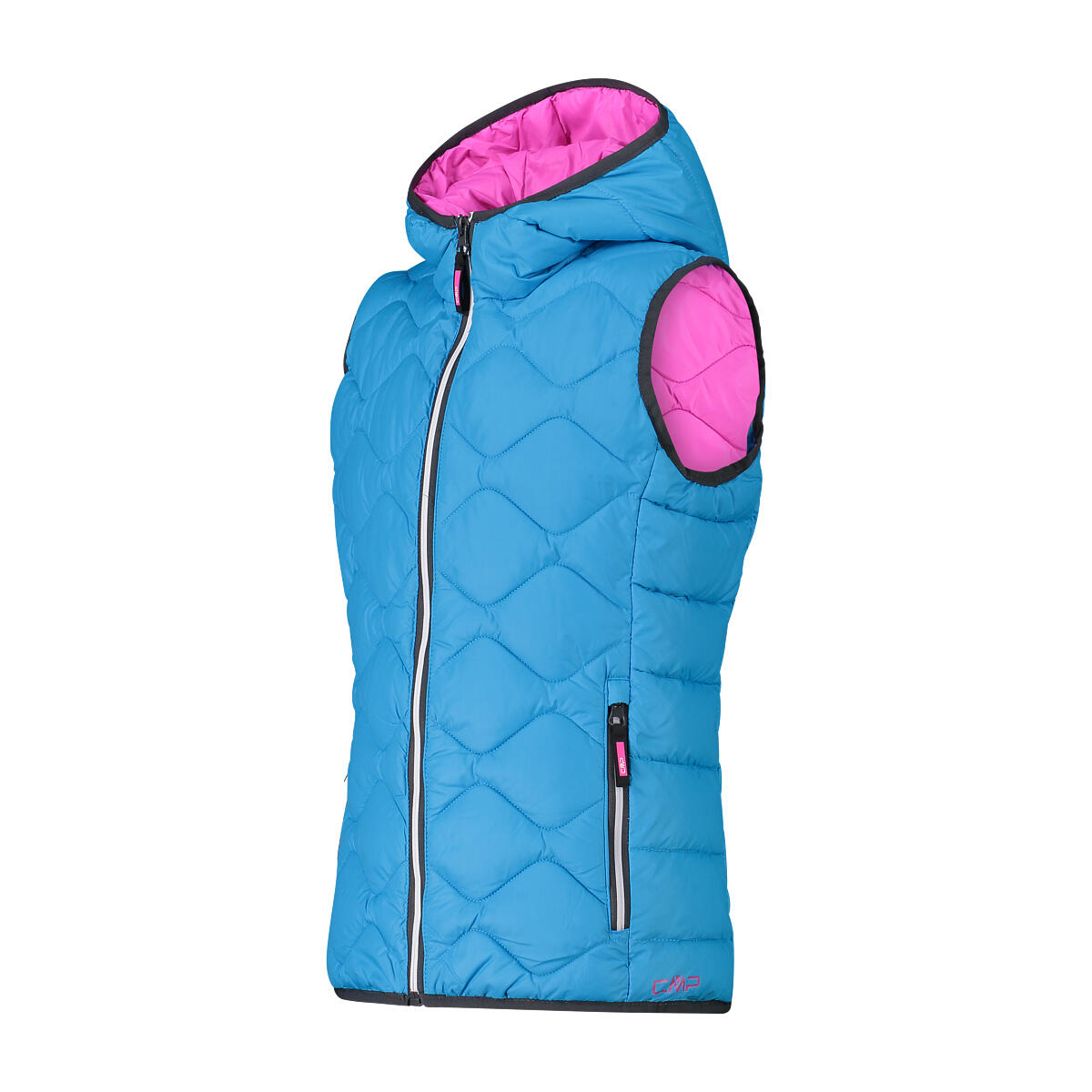 Mouwloze gewatteerde jas met capuchon voor meisjes CMP 2/6