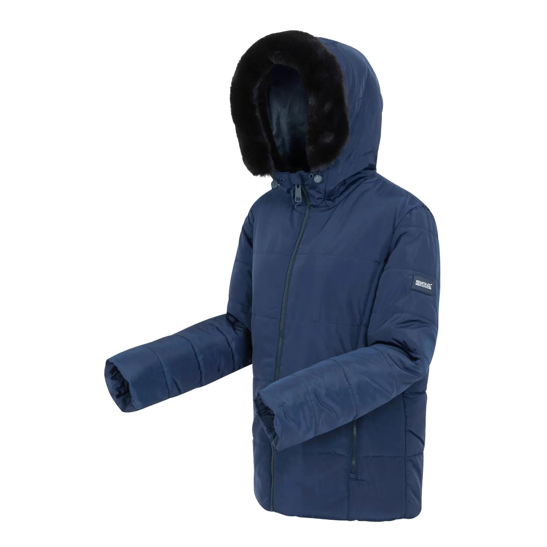 Plumífero acolchado con capucha para mujer Regatta Winnie Baffle 4/7
