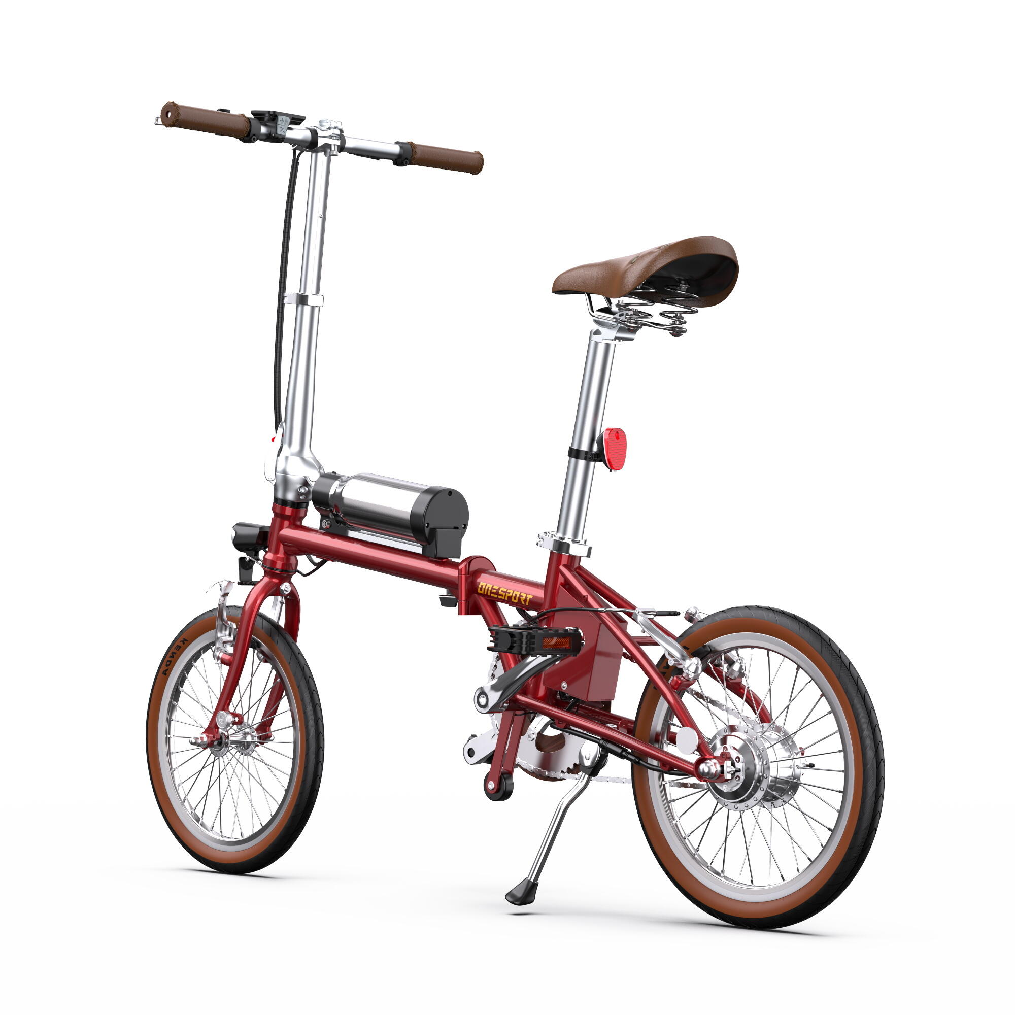 Bicicleta Elétrica Dobrável ONESPORT OT02 com Bateria de 36V 5.2Ah 4/7