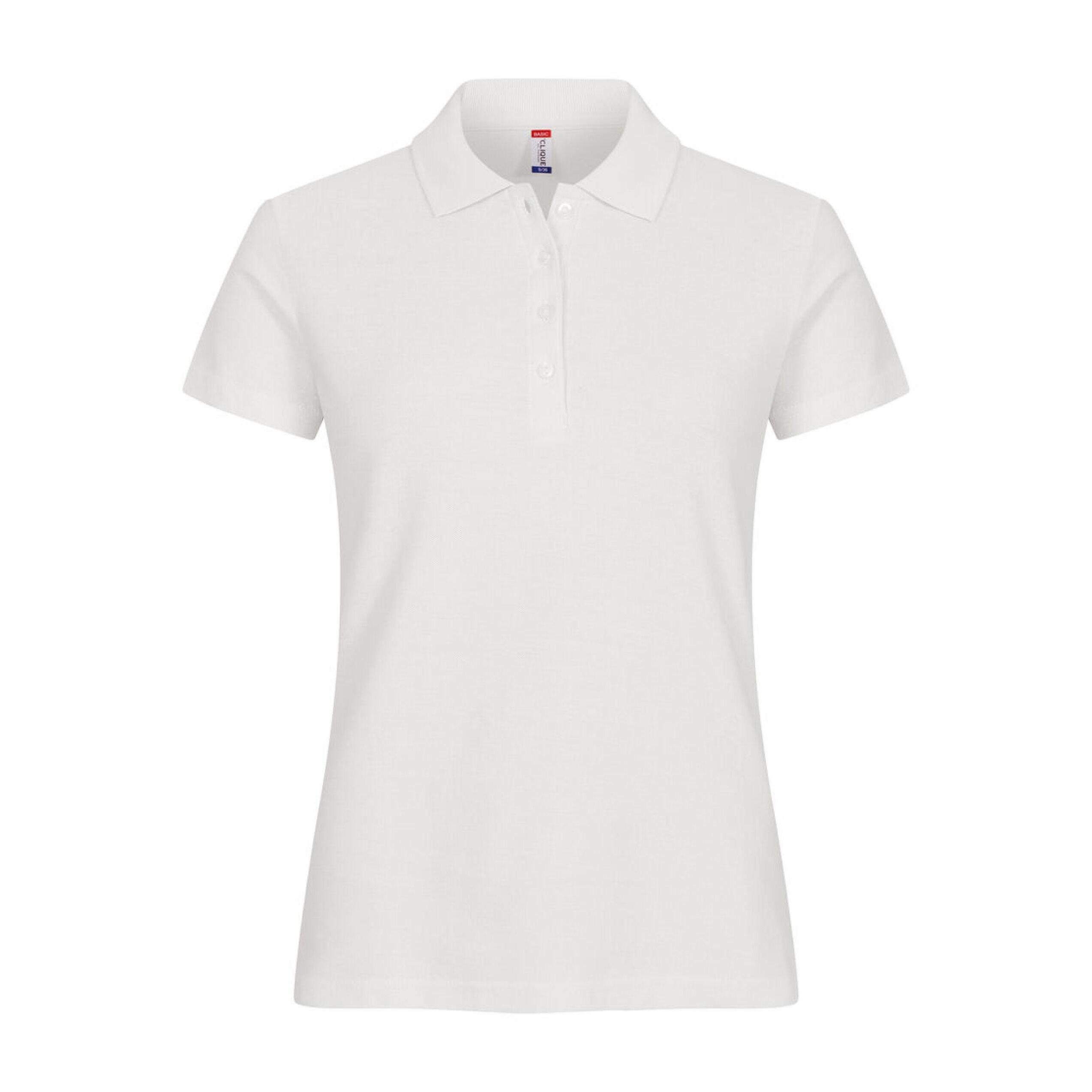 Maglietta Polo Semplice Donna Clique Basic Bianco Spento 2/5