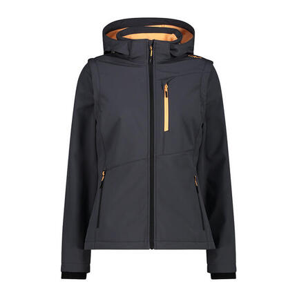 CMP Damen Softshelljacke Jacket Zip Hood With Detachable Sleeves 33A1776