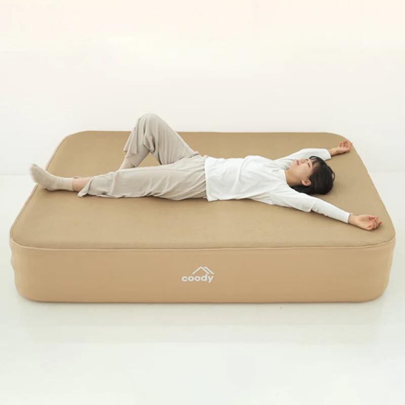 Cama insuflável Coody Block, individual, verde-oliva 6/7