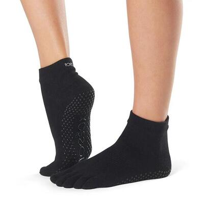 Toesox yoga ankle grip socks teensokken - zwart - gripsokken
