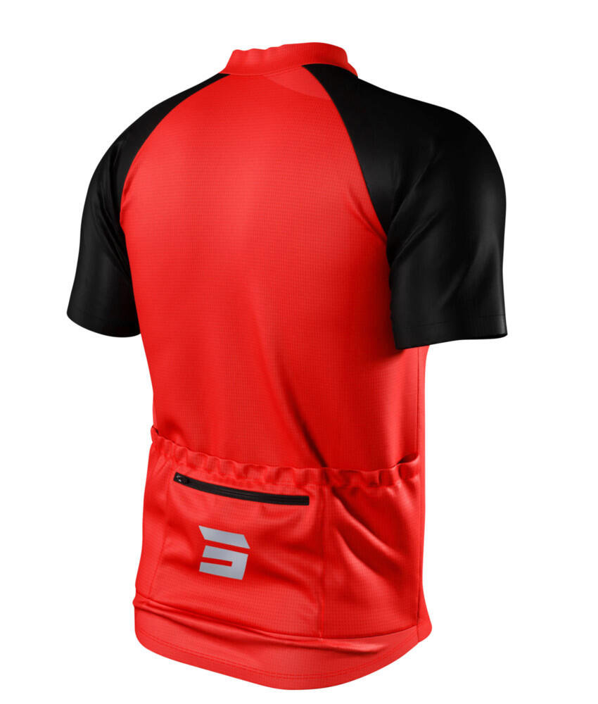 Maillot Manches Courtes Shot Unlimited Zip Rouge 2/5