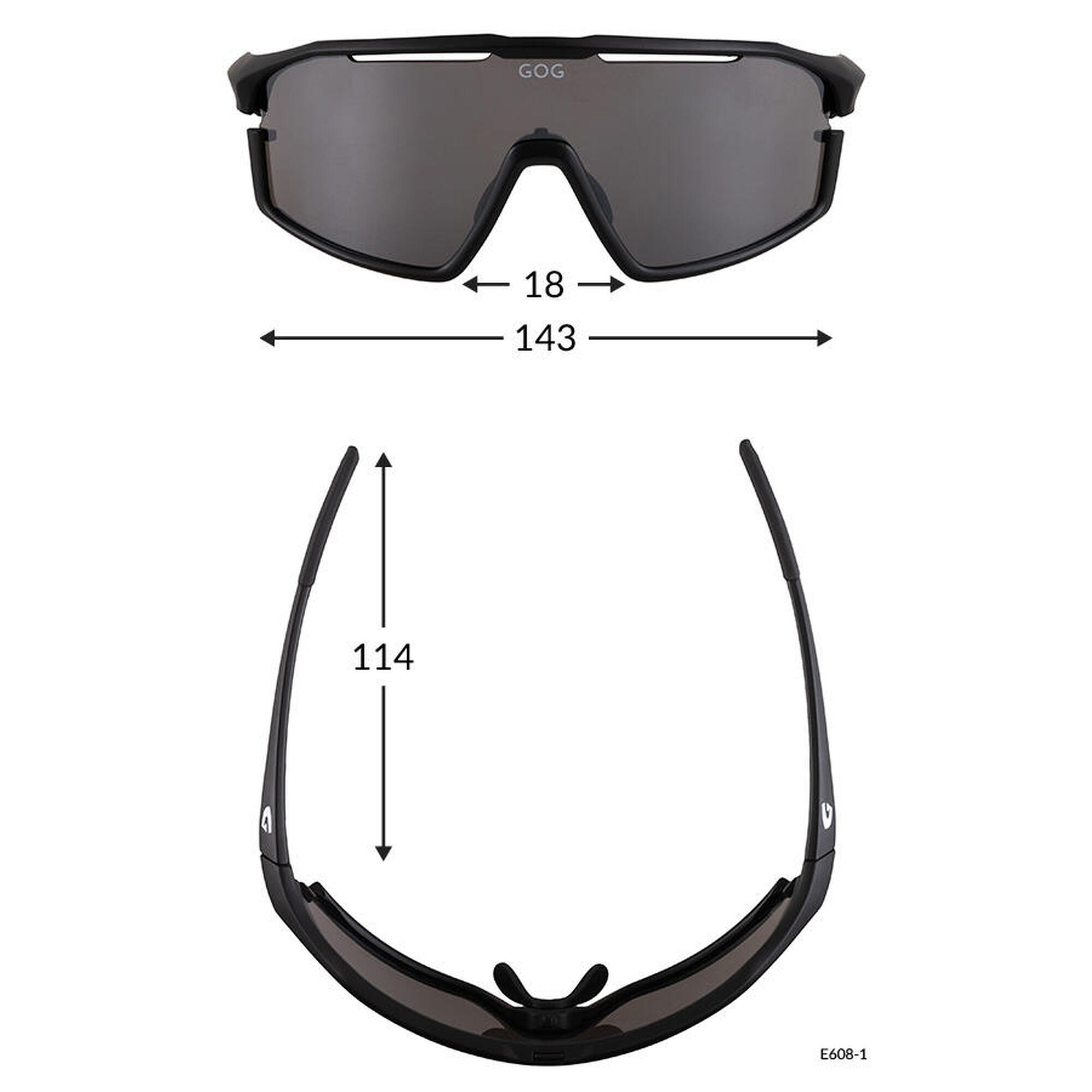 Okulary przeciwsłoneczne GOG Tove - matt black/reflex white/blue