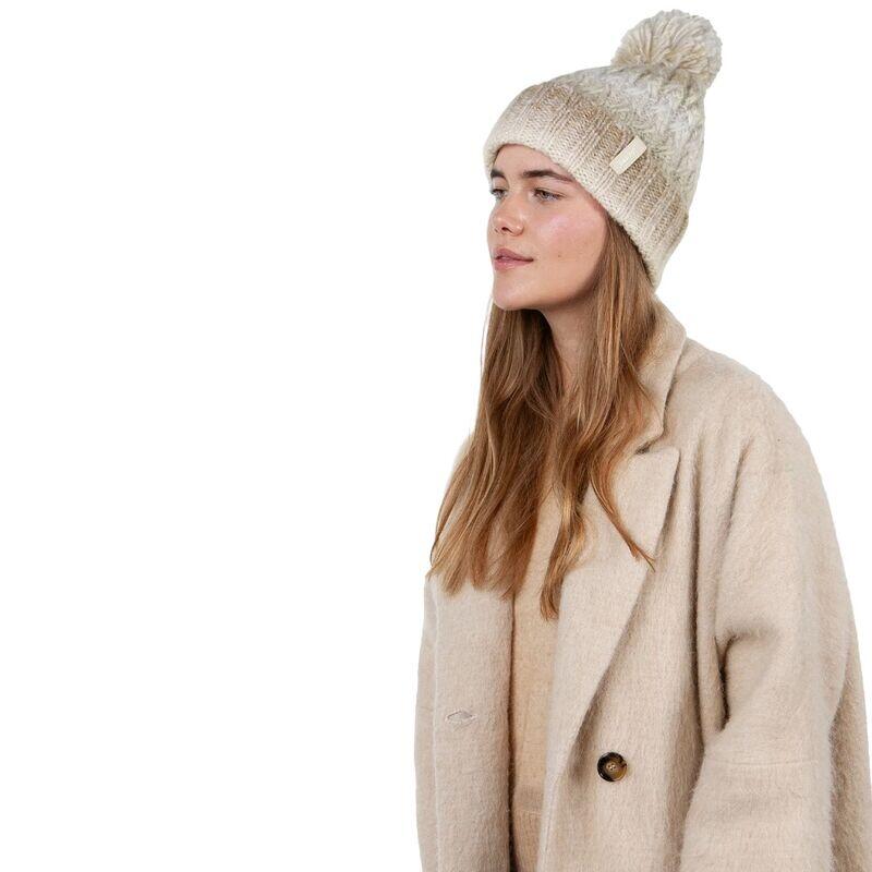 Gorro Marrón Barts con Pompón Catbird Beanie Light Brown Cálido y Suave 2/4