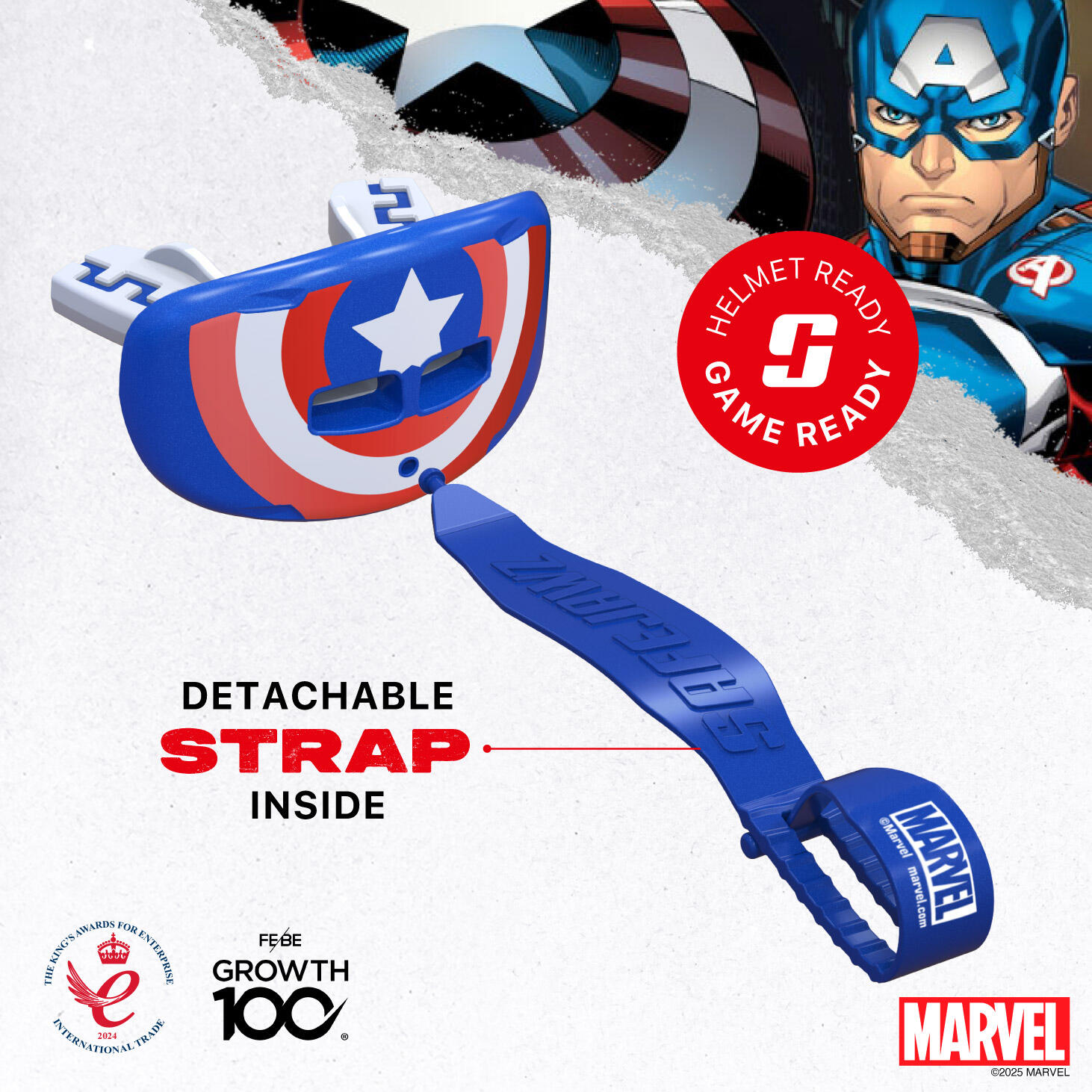 Marvel Captain America Protection Lèvres Adulte et Junior Protège-Dents 5/7