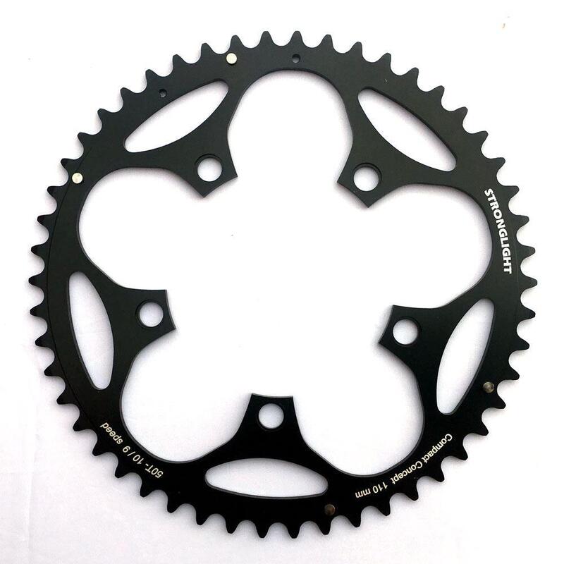 Kettingblad Shimano/Sram/FSA Type S Dural 9/10V 50T Steek 110 Zwart