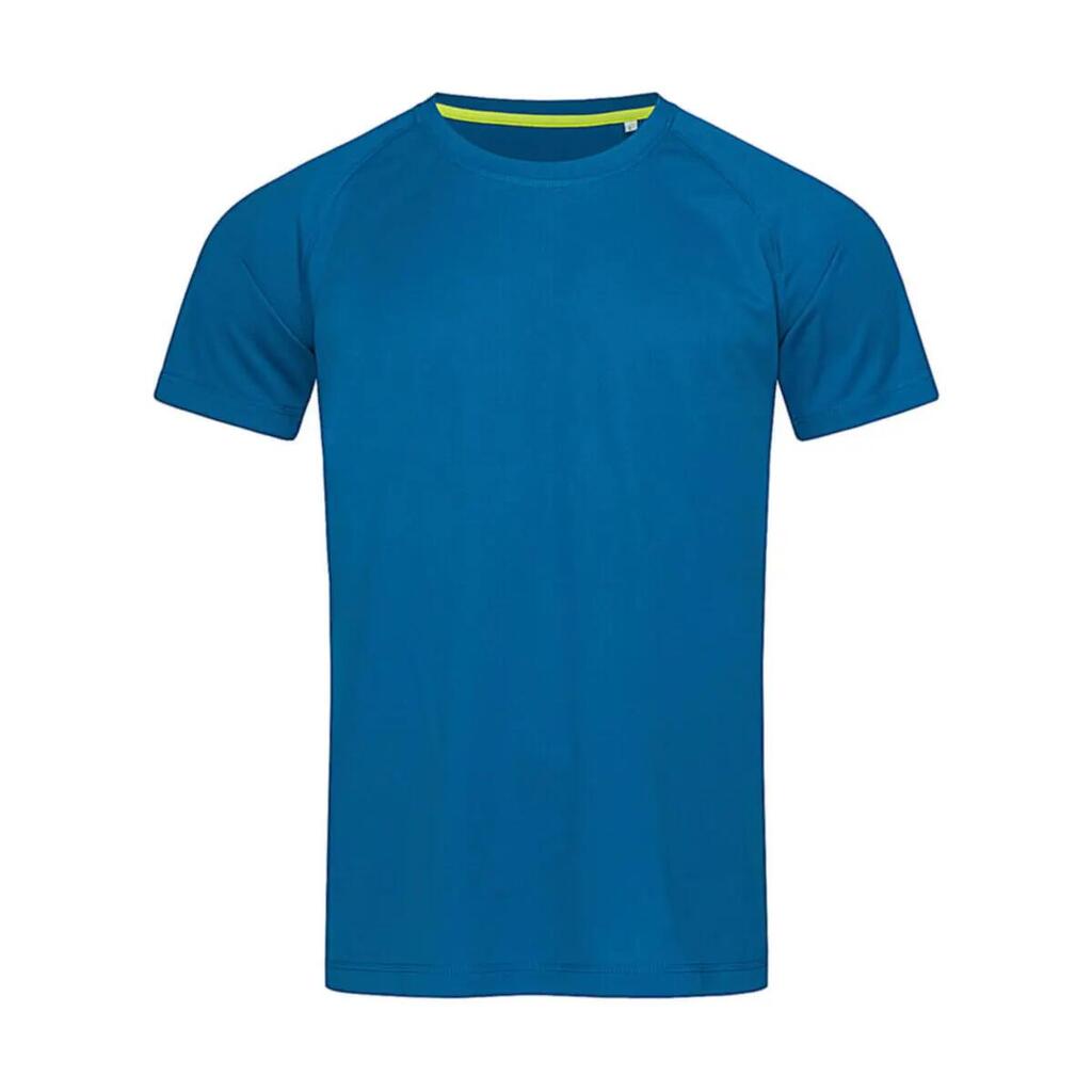 Stedman Unisex Active Raglan Mesh Crew Neck T-Shirt - King Blue