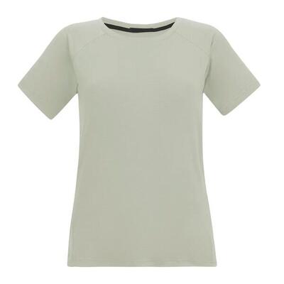 Dames limonite t-shirt met korte mouwen en gemêleerde print