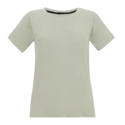 Damen-T-Shirt in Limonite-Farbe, kurzärmelig, meliert