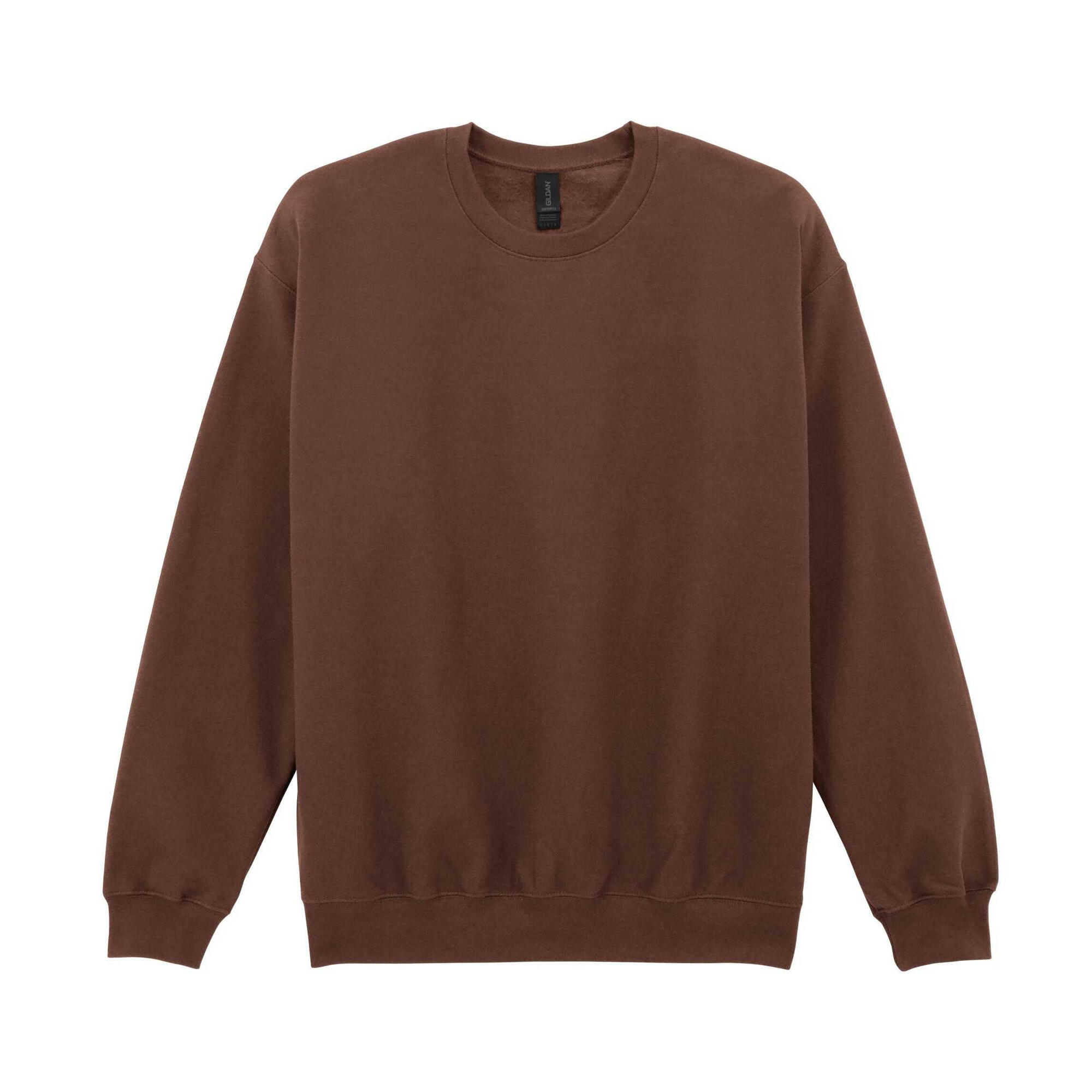 Pullover Peso Medio Adulto Unisex Gildan Softstyle Cacao 3/4