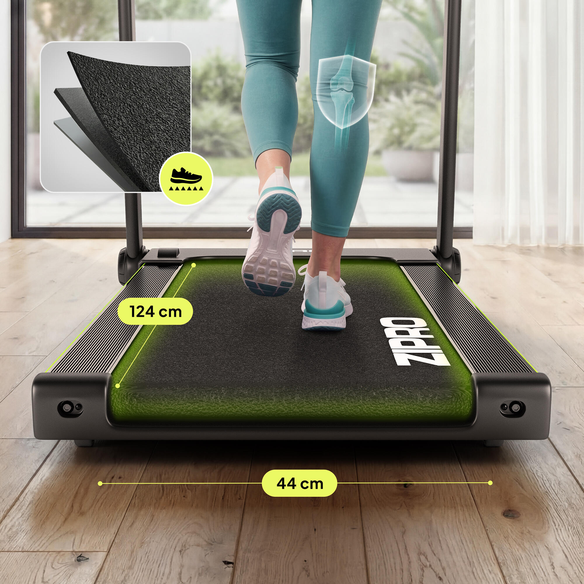 Loopband Zipro Jogger 124 x 44 cm 16 km/u compact, opvouwbare 3/7