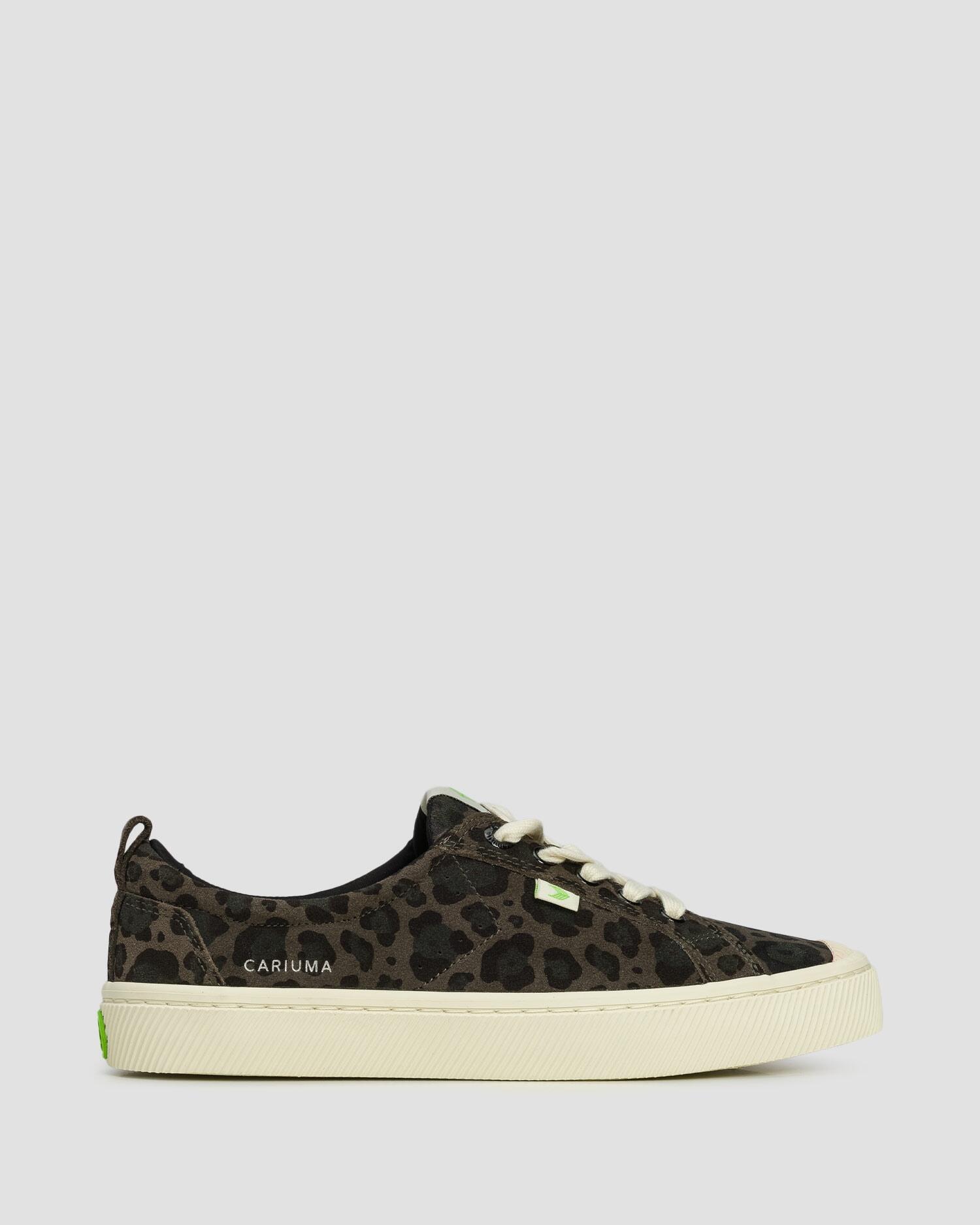 Trampki ze skóry zamszowej Cariuma OCA Suede Black Jaguar Print