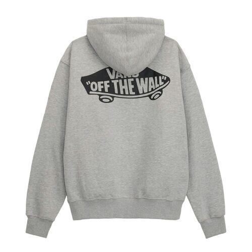 Sudadera Gris Vans con Cpucha Double Standard Pullove Cement Heather Simple y C 5/7