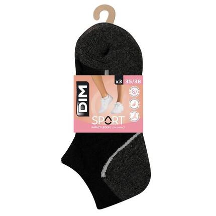 Lot de 3 Paires de Chaussettes femme DIM Impact Léger Sport
