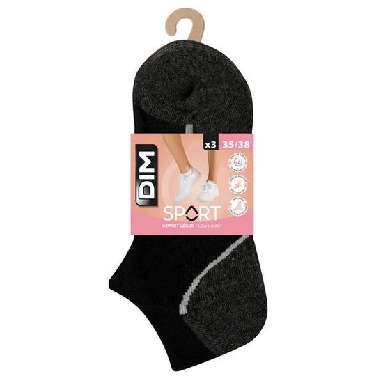 Lot de 3 Paires de Chaussettes femme DIM Impact Léger Sport