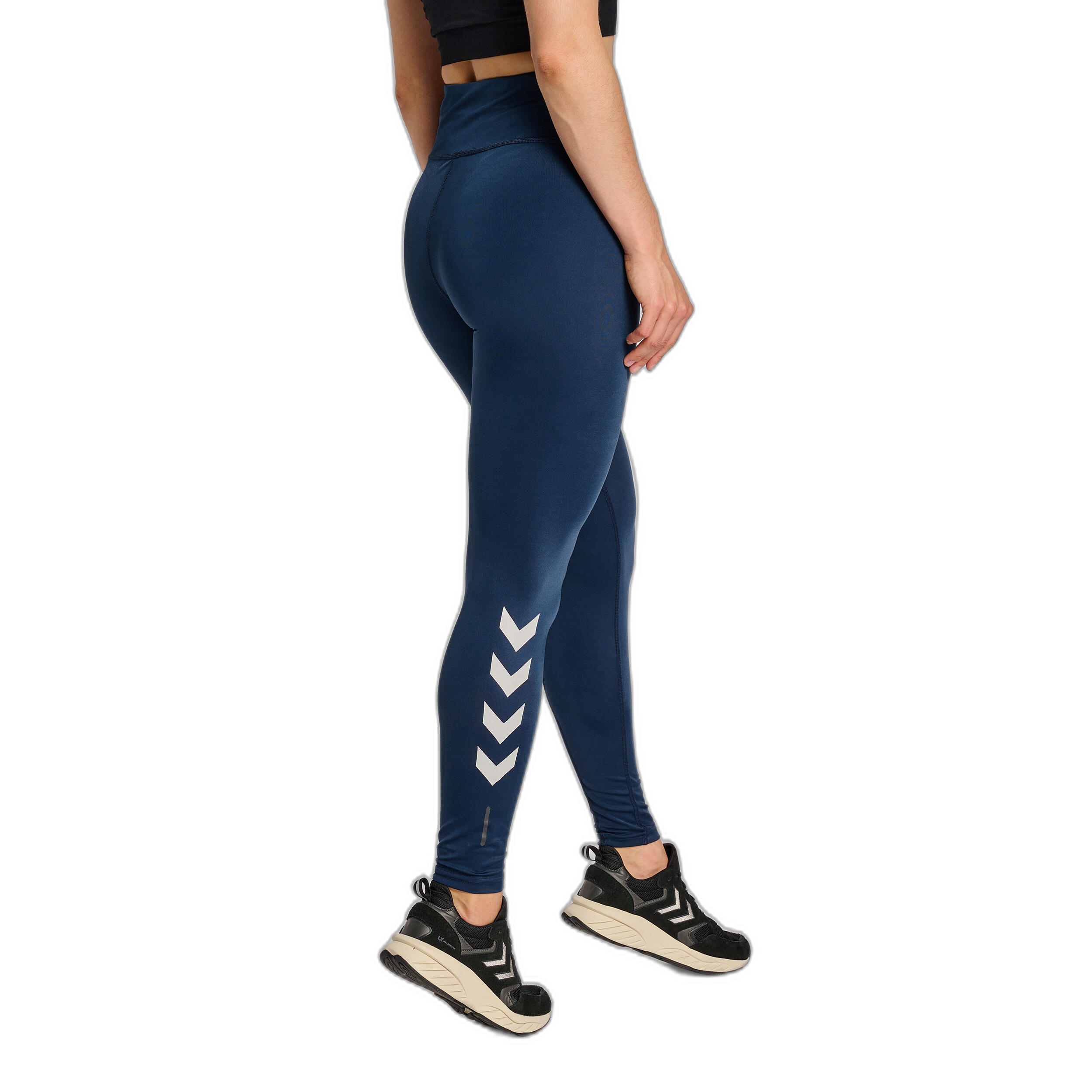 Hummel Leggings Donna - Nero, Taglia XL, In Cotone Jersey Con Elastan (92% Cotone, 8% Elastan)