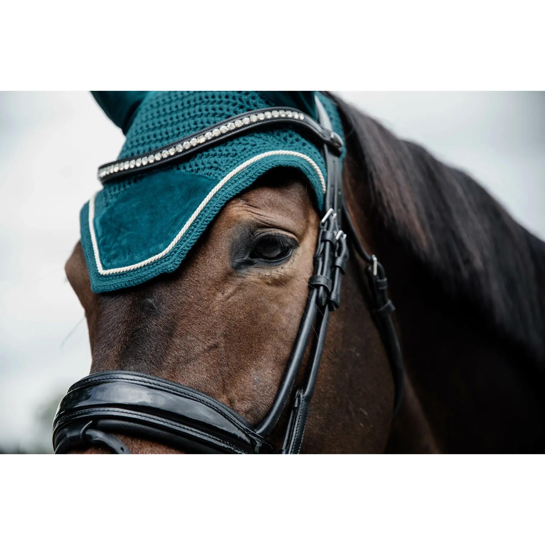 Bonnet anti-mouche Wellington velvet émeraude 2/3