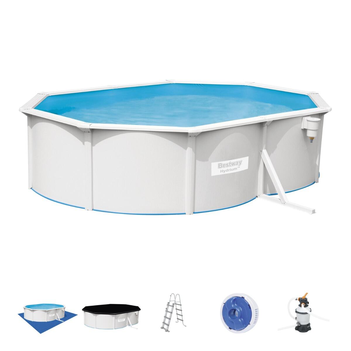 500 x 360 x 120 cm Bestway Hydrium Jersey Kit Piscine Ovale 5/6