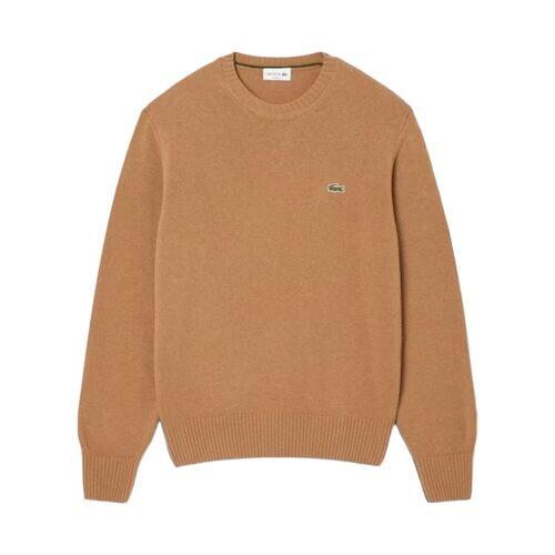 Jersey Marrón Lacoste de Lana Cardada Tricot Datte Chine Clásico y Cálido 4/4