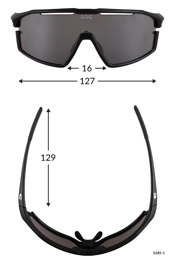 Okulary przeciwsłoneczne GOG Tove - matt black/reflex black/red 4/5