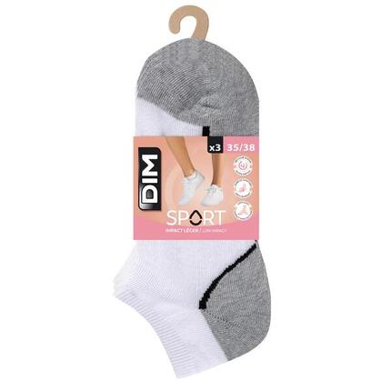 Lot de 3 Paires de Chaussettes femme DIM Impact Léger Sport