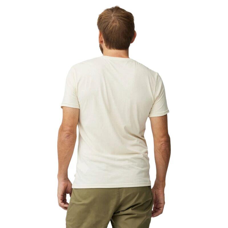Camiseta Blanco Roto Fjallraven Logo Chalk White Práctica y Duradera 4/6