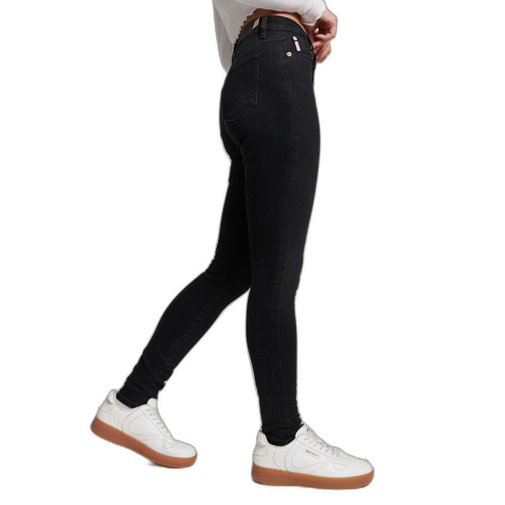 Jean Skinny Noir Femme Superdry Vintage High Rise 3/5